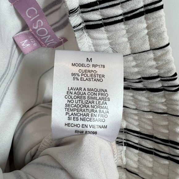 Cisono Jumpsuit Vertical Stripes Drawstring Waist Sleeveless - Picture 15 of 15